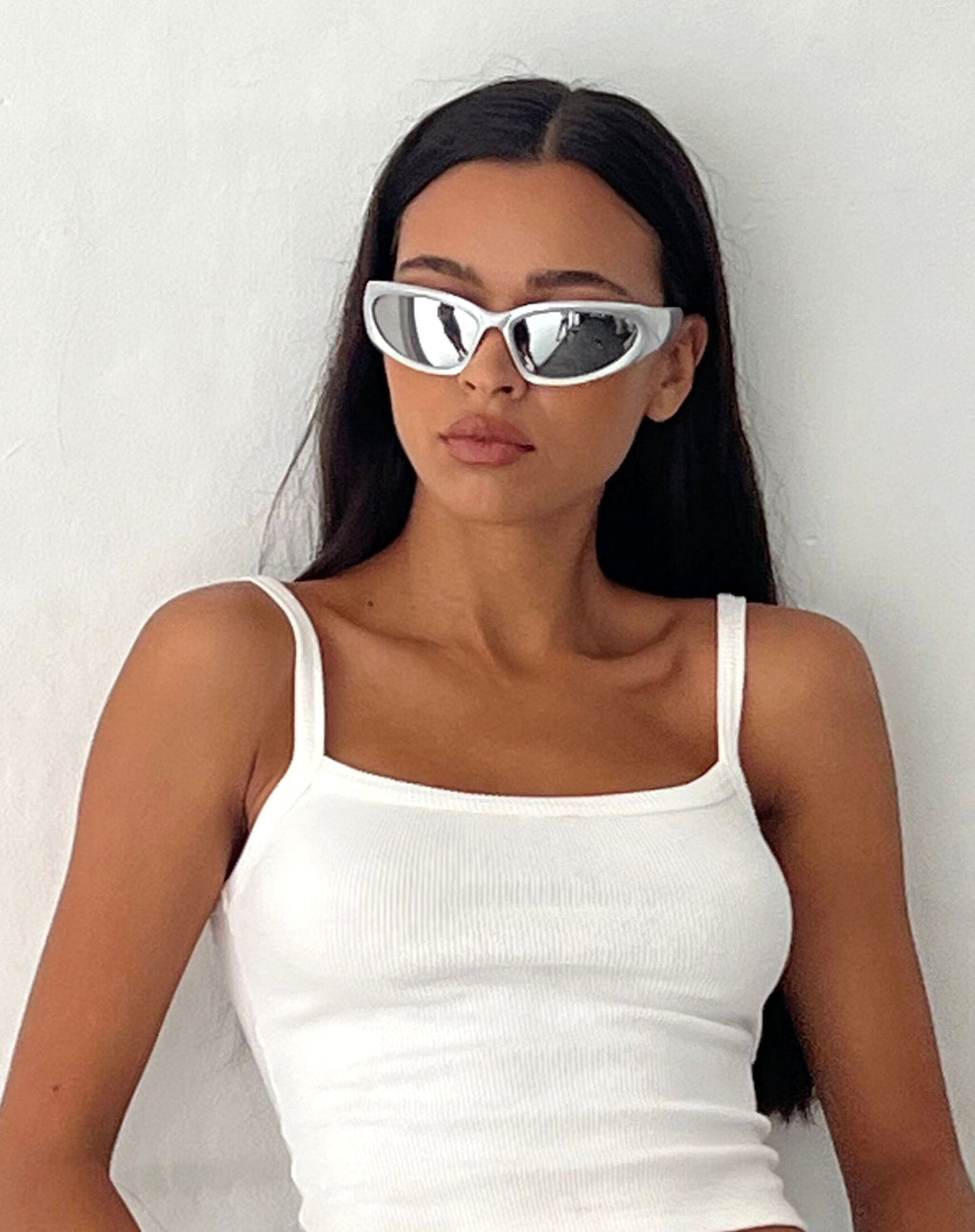 Blake Wrap Sunglasses in Silver