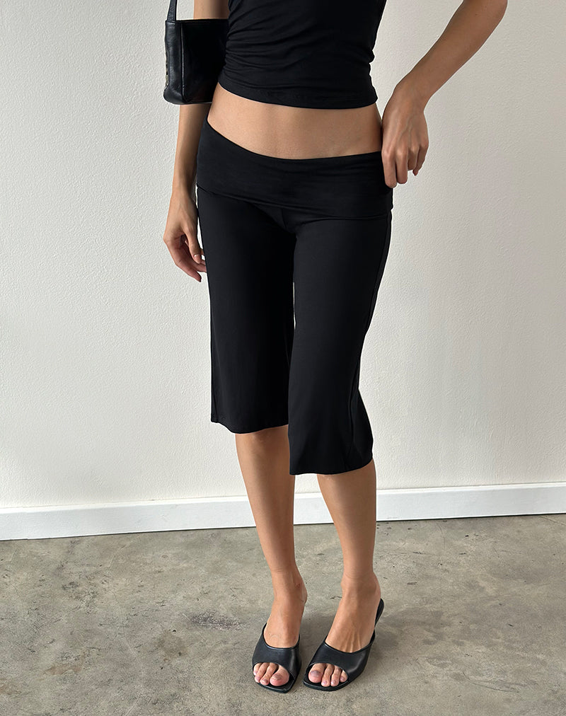 Wanti Capri Trouser in Rayon Jersey Black
