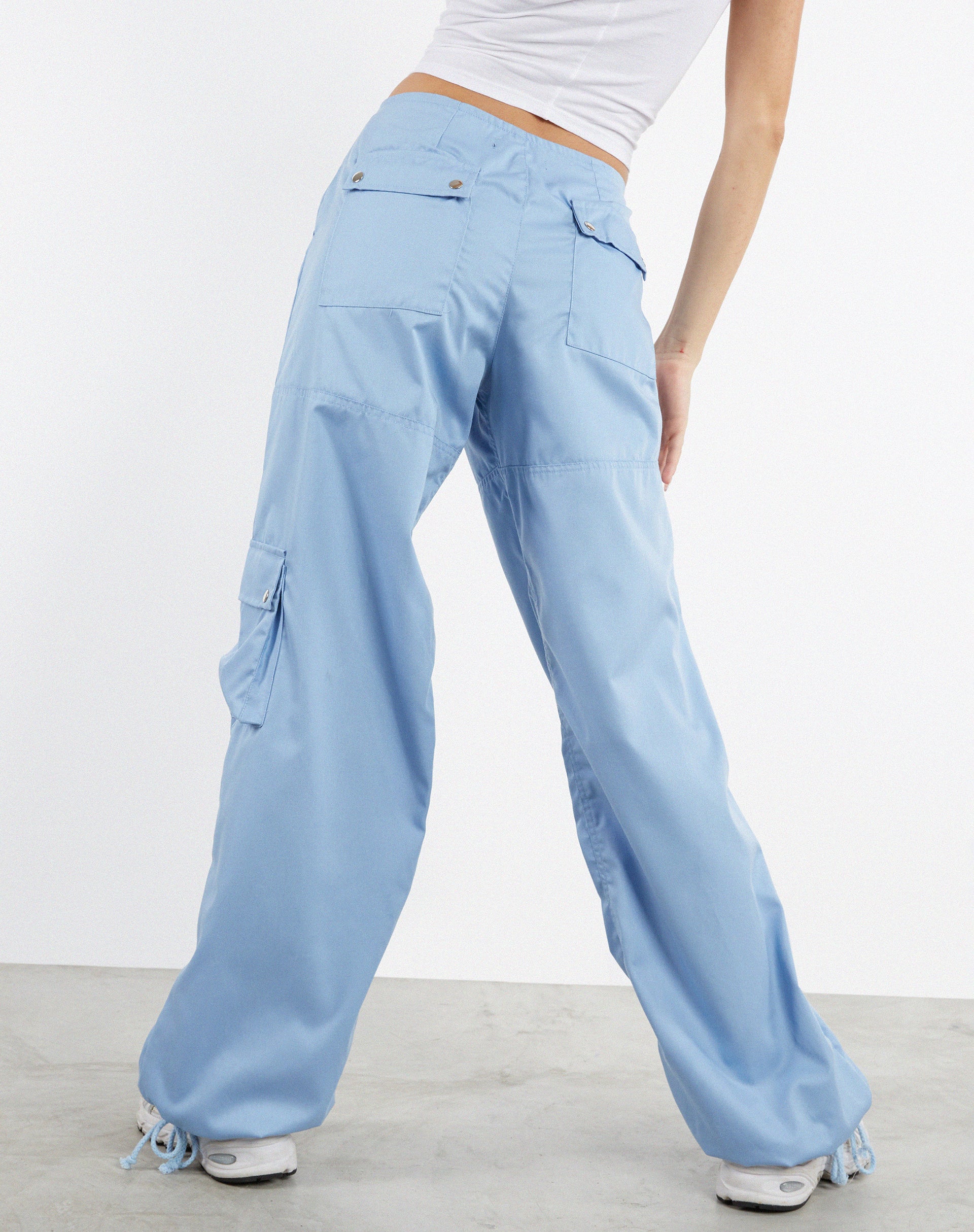 image of MOTEL X JACQUIE Xander Cargo Trouser in Cotton Drill Blue