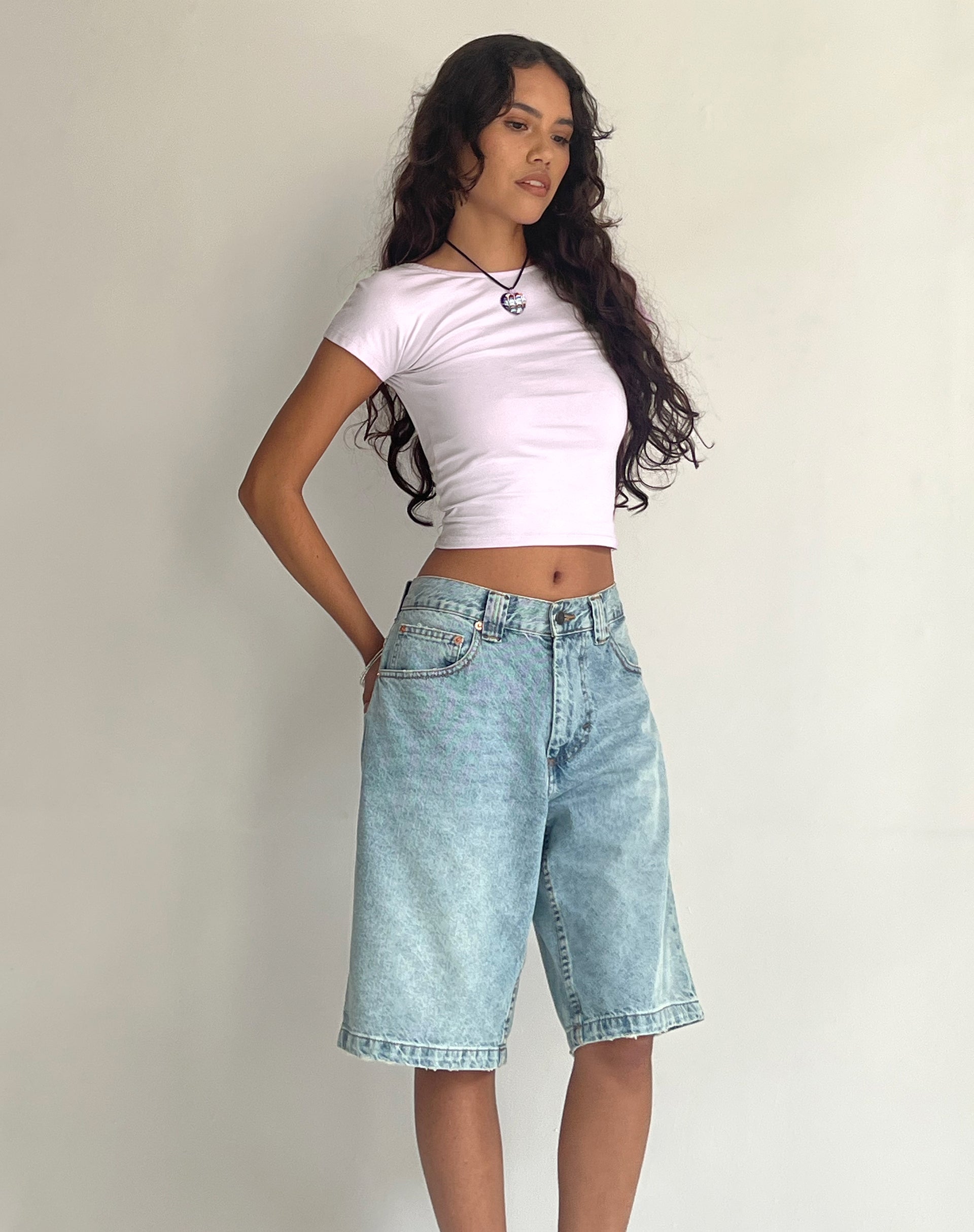 Image of Xiwang Crop Top in Soft Lilac
