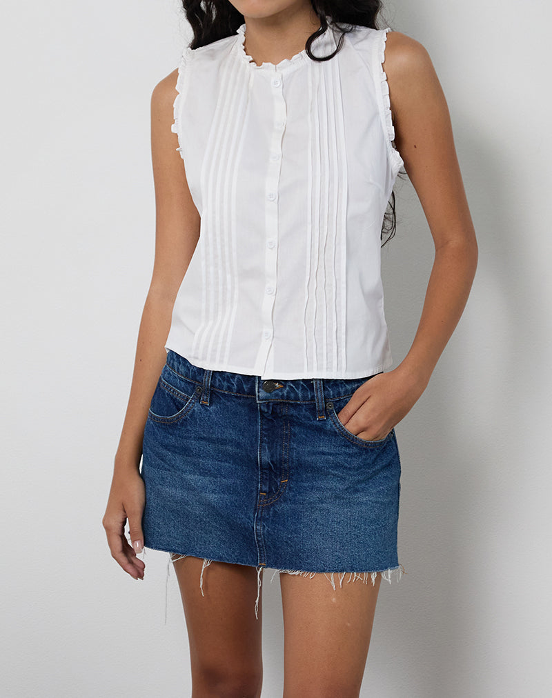 Image of Yara Blouse in Poplin White