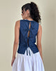 Image of Yashia Tie Top in Denim Chambray Indigo