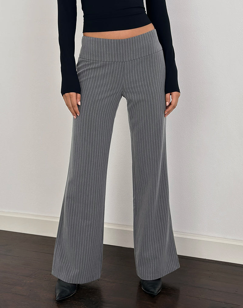 Zolena Trouser in Tailoring Pinstripe Grey
