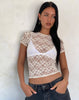 Image of Zorani Lace Baby Tee in Ivory