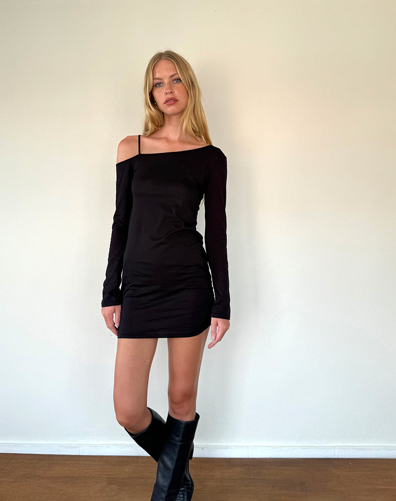 Image of Zylene Mini Dress in Black