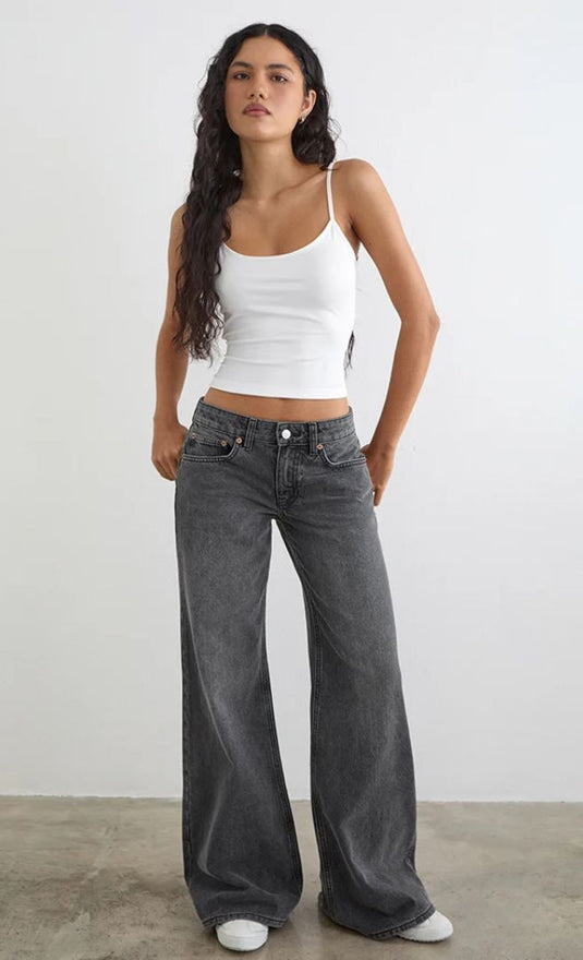 Low Rise Slouchy Flare
