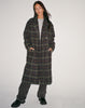 image of Orlova Coat in Check Navy Black and Brown