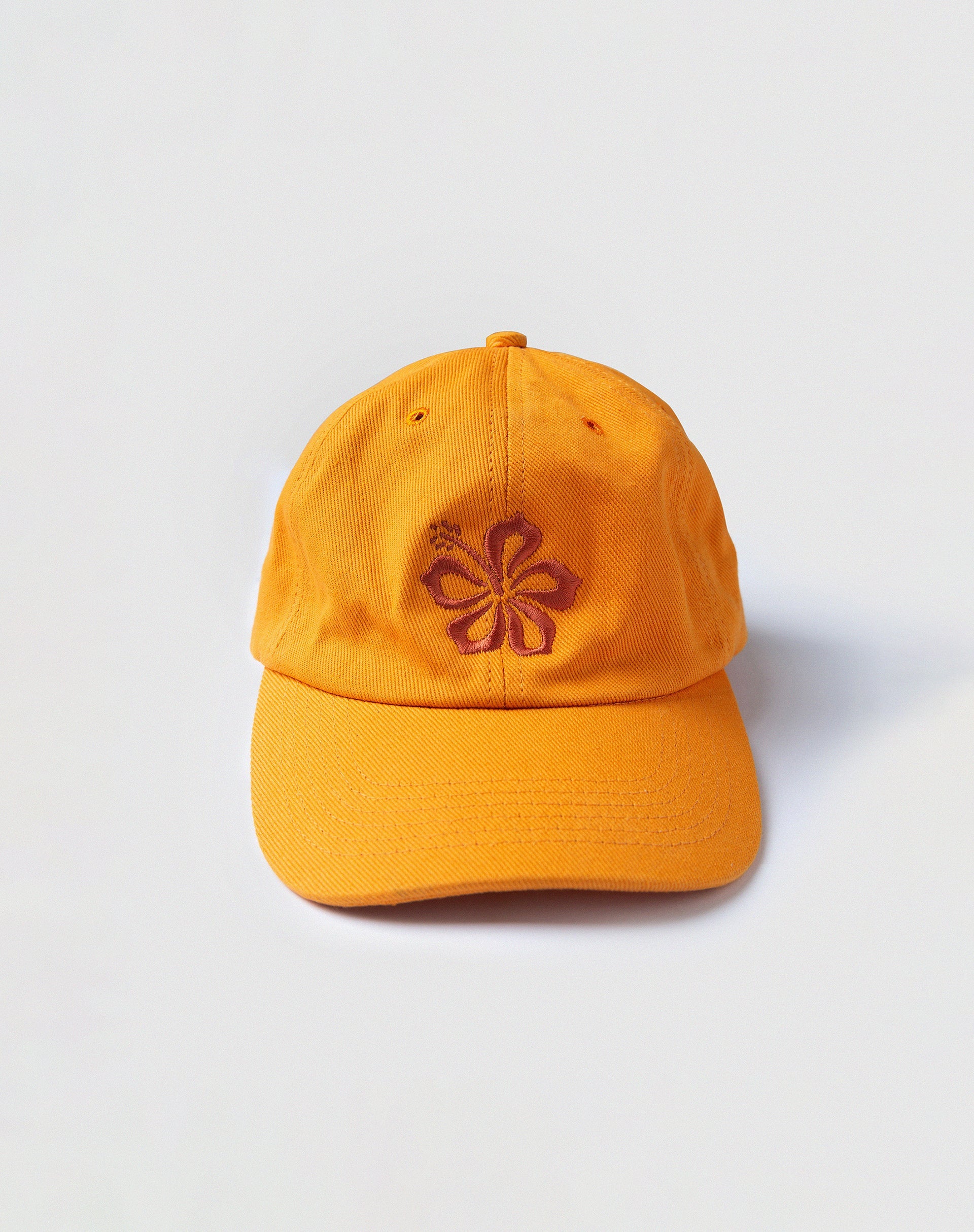 image of MOTEL X BARBARA Five Panel Hat in Apricot Hibiscus