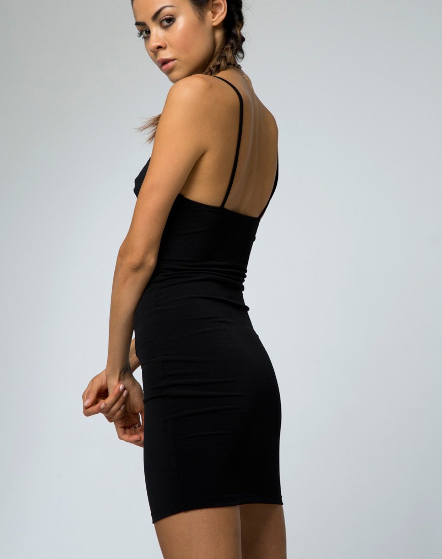 Image of Alvina Bodycon Dress in Black