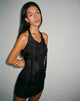 image of Anggi Mini Zip Up Dress in Parachute Black