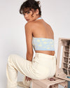 Image of Anura Crop Top in Baby Shroom Blue Yellow