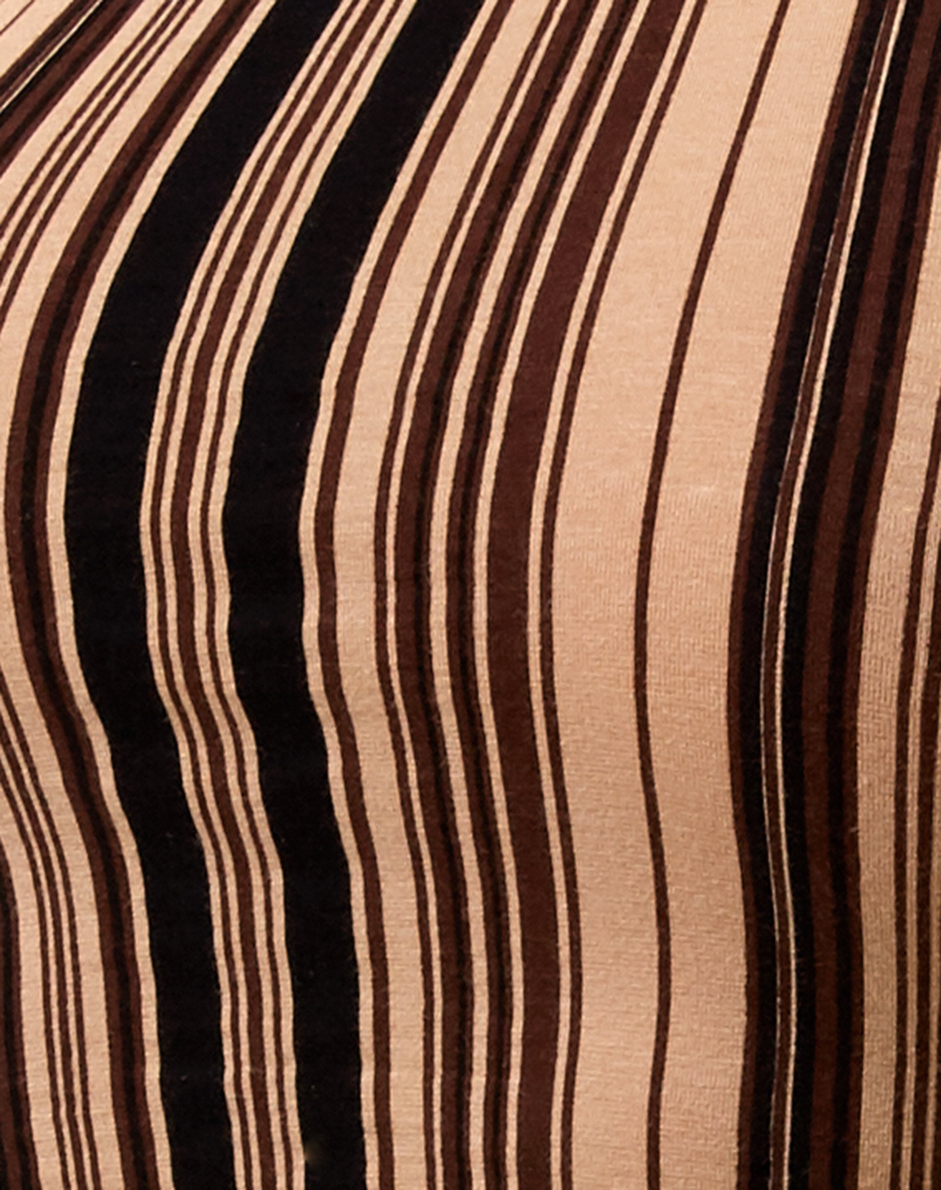 Image of April Crop Top in Mix Stripe Brown