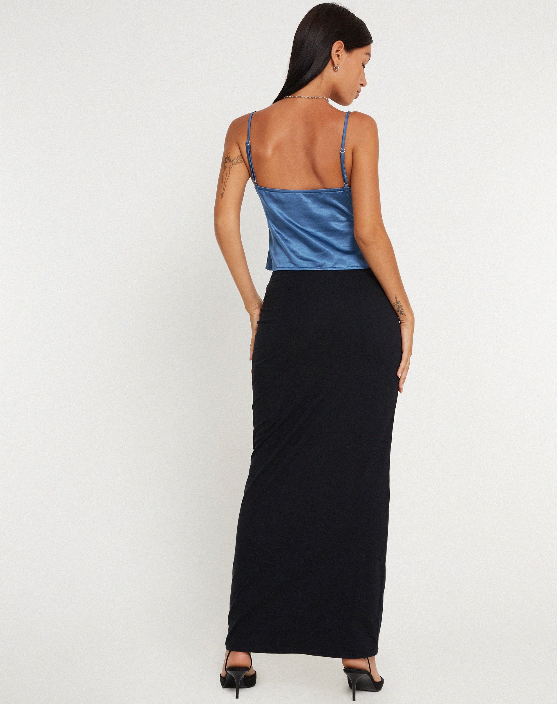image of Apulia Butterfly Top in Satin Blue