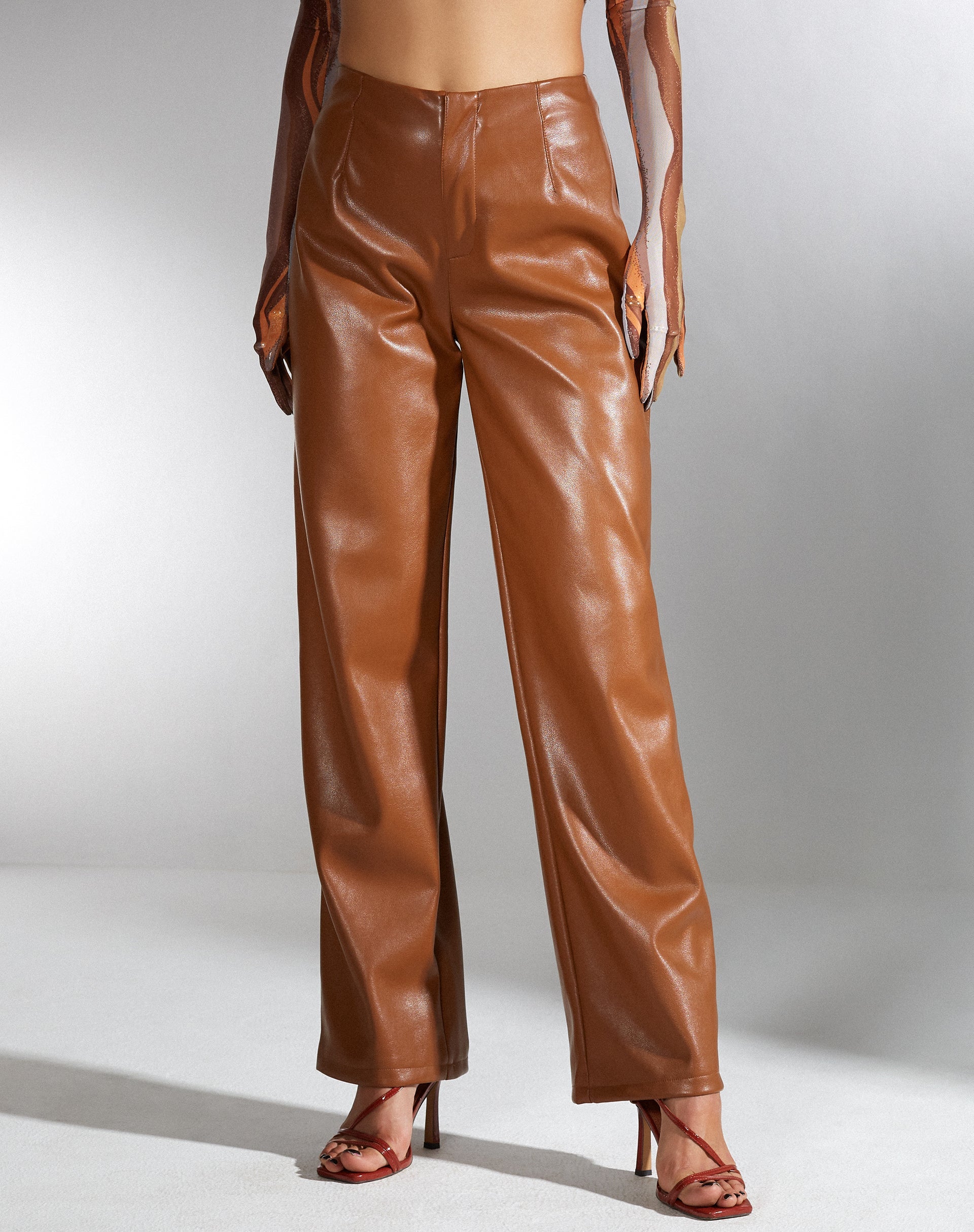 Image of MOTEL X IRIS Patria Trouser in PU Chocolate
