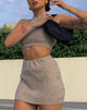 Image of MOTEL X IRIS Hira Mini Skirt in Knit Oatmeal