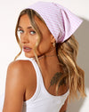 Image of Bandana in Vertical Stripe Pink and White