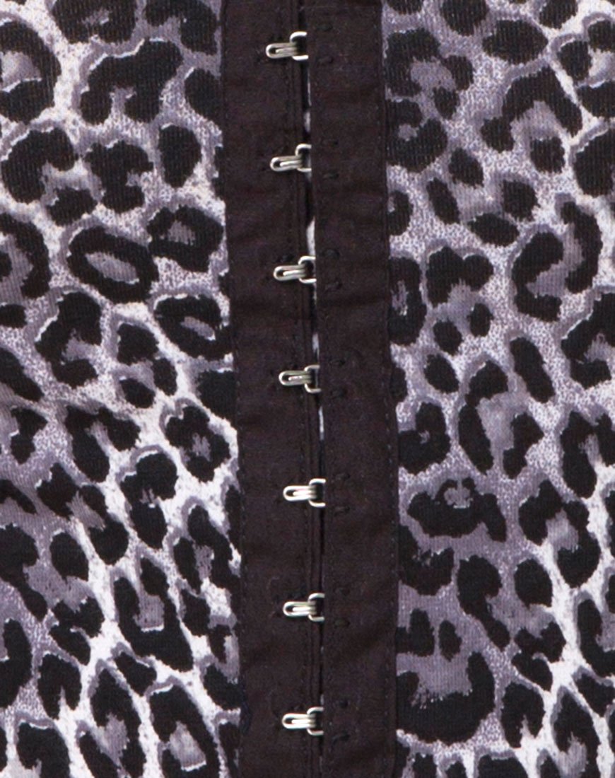 Image of Bida Bodice in Grey Rar Leopard