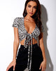 Image of Bilen Crop Top in Cheetah