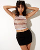 Image of Binka Vest Top in Abstract Animal Mesh