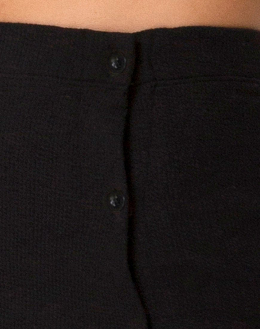 Image of Bobbin Midi Skirt in Black Rib