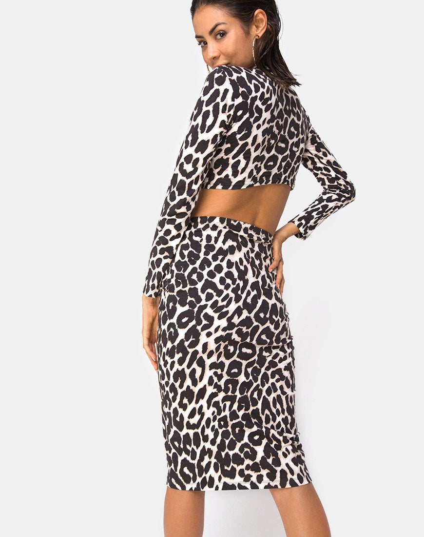 Bobby Midi Skirt in Oversize Jaguar