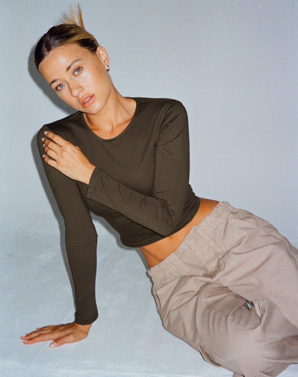 Bon Long Sleeve Top in Olive