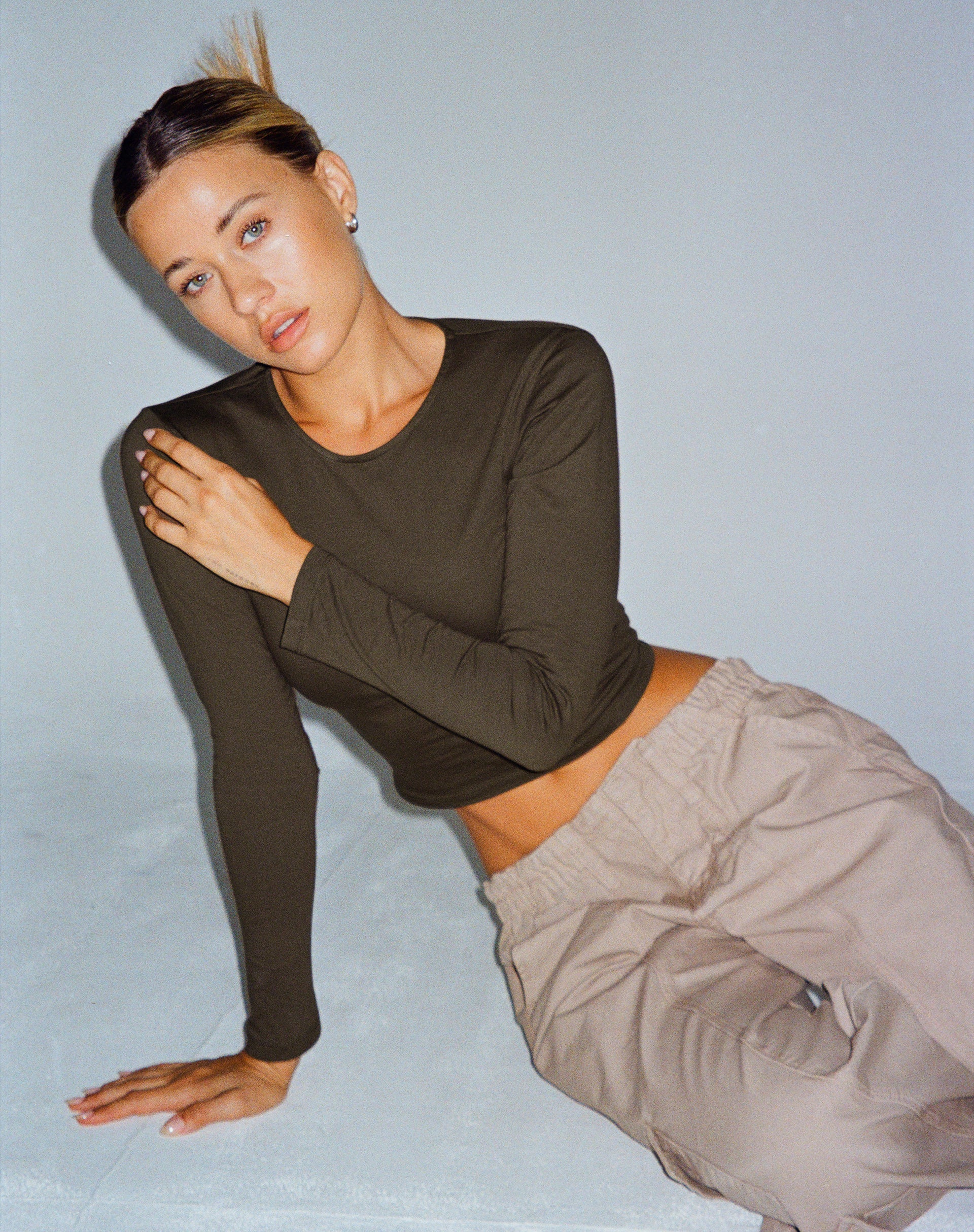 Image of Bon Long Sleeve Top in Olive