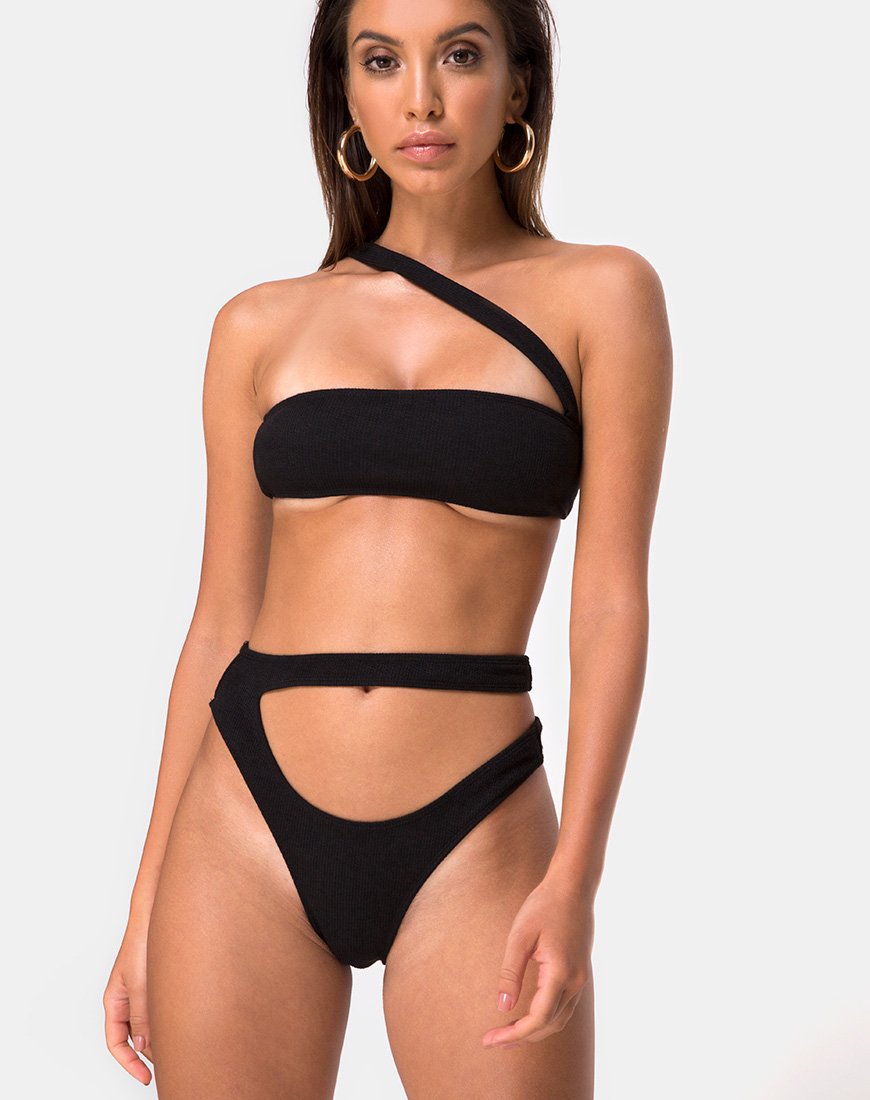 Image of Bound Bikini Bottom in Black