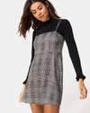 Image of Boyasly Mini Dress in Charles Check Grey