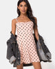 Image of Boyasly Slip Dress in New Polka Nude Black