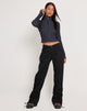 Image of Bracha Low Rise Cargo Trousers in Black