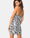 Image of Brandy Bodycon Dress in White Leopard Sequin