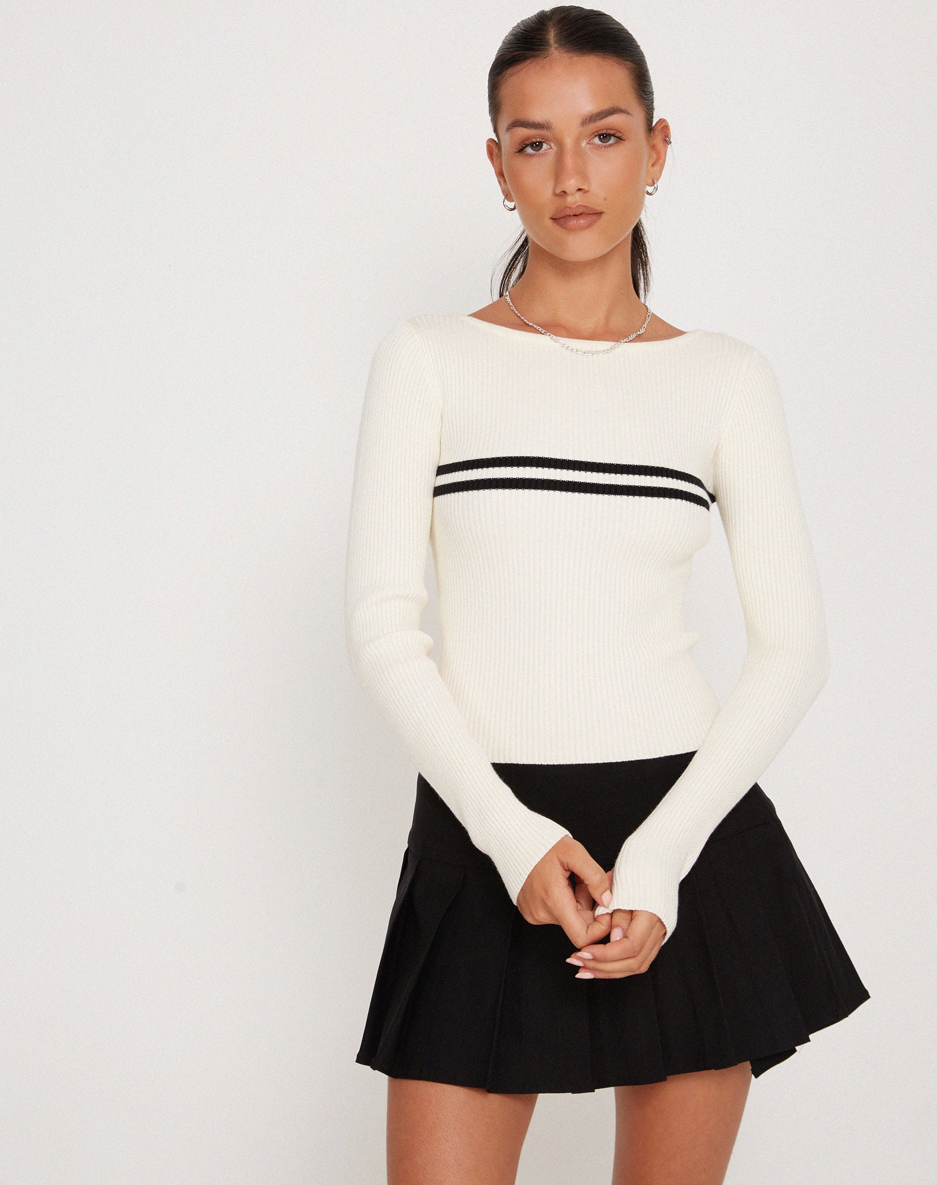 Image of Buana Long Sleeve Top in Ivory