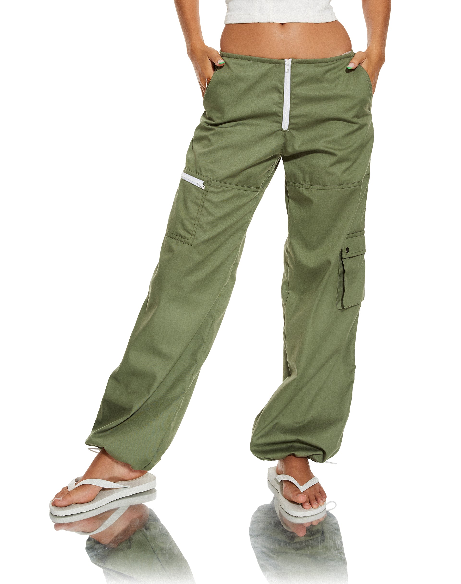 image of Xander Cargo Trouser in Cotton Drill Olive