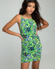 Image of Canna Bodycon Dress in Fluro Flower Citrus