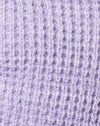 Chunky Knit Lilac and White