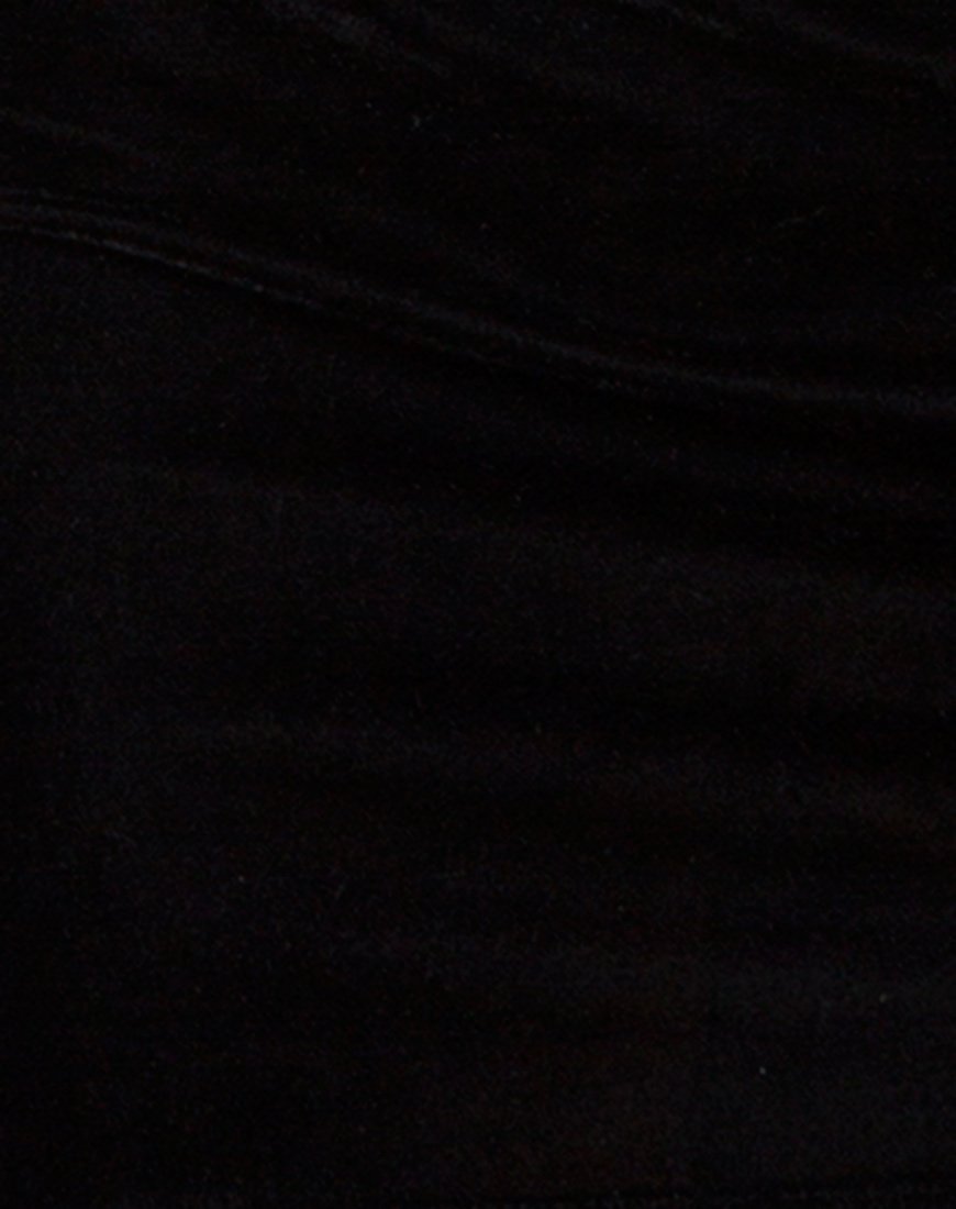 Image of Caris Bodycon Dress in Velvet Pearl Black