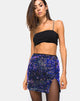 Image of Cheri Split Skirt in Velvet Laser Pink