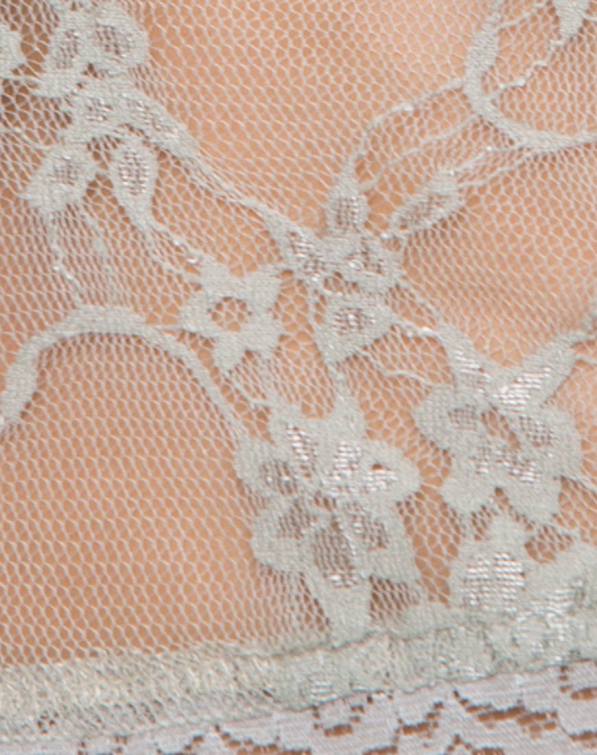 Image of Chesa Crop Top in Daisy Lace Pistachio