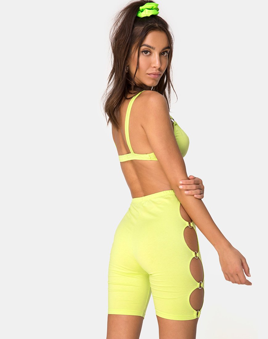 Image of Chiel Cycle Short in Lime