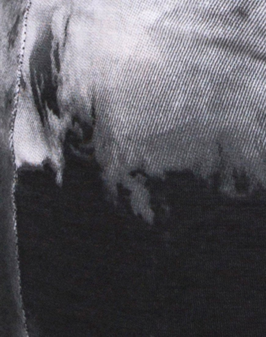 Image of Cycle Short in Mono Tie Dye black and White