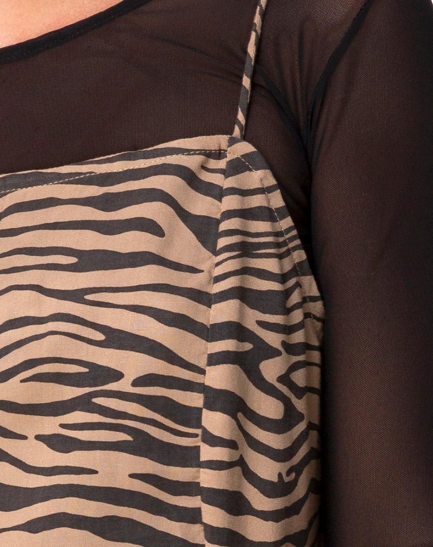 Image of Datista Dress in 90s Zebra Taupe