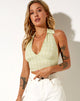 Image of Datri Crop Top in Sage Check