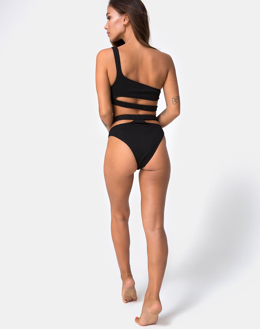 Image of Drelins Bikini Bottoms in Black Rib