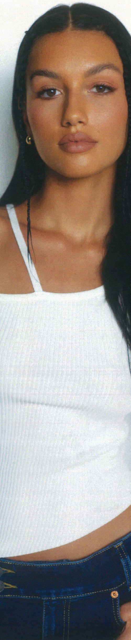 Image of MOTEL X OLIVIA NEILL Lanica Top in Rib Star White
