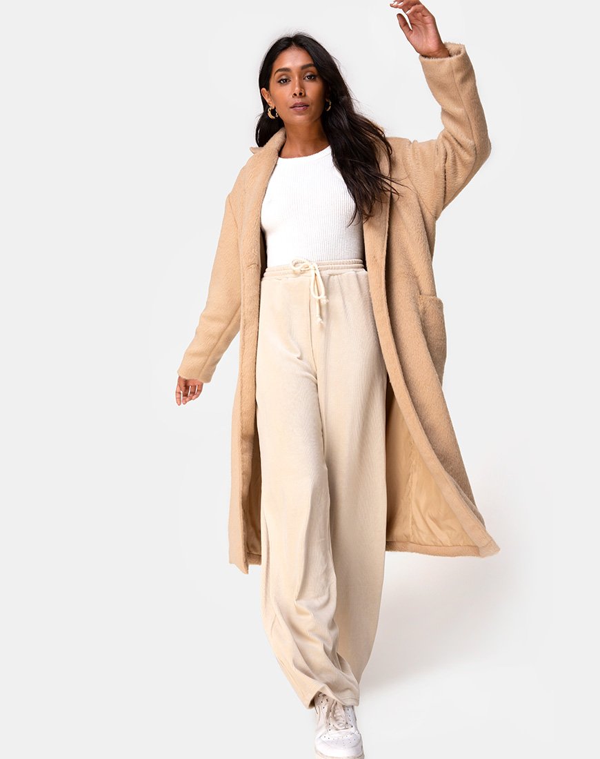 Image of Duster Coat in Woven Tan