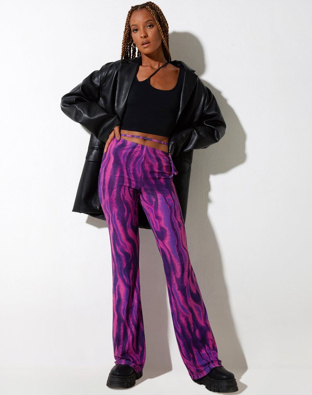 Eda Flare Trouser in Tropical Rave Pink
