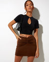 Image of Ejon Mini Skirt in Cocoa