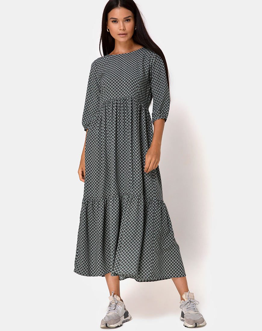 Image of Ellery Maxi Dress in Check it Out Green