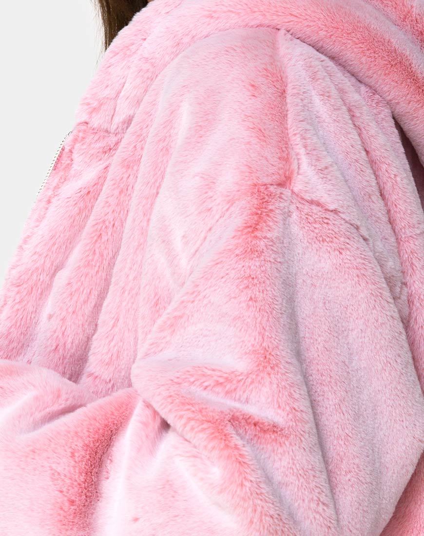Image of Emerson Jacket in Faux Fur Pink